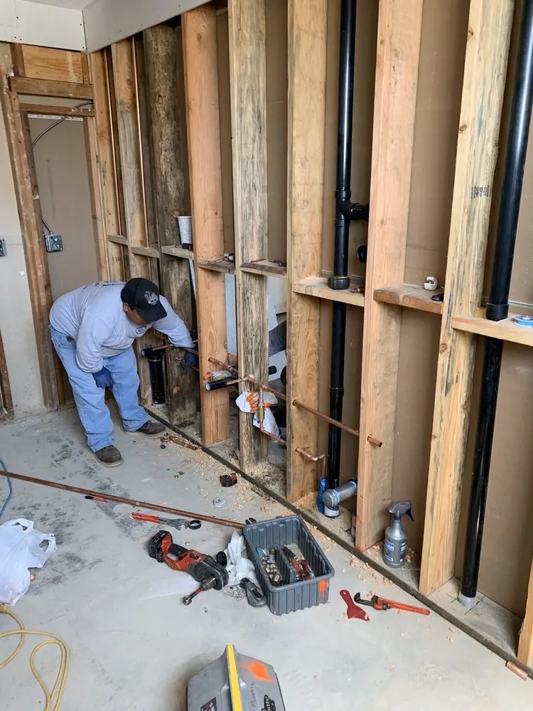 Commercial rough-in plumbing for Gas Line Repair in Lowell Mill